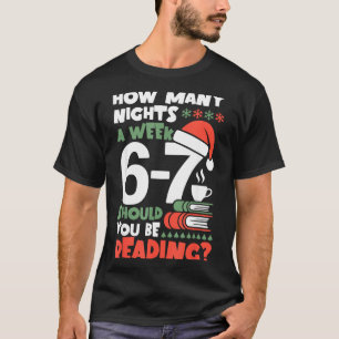 T-shirt Livre de Noël drôle de lecture 67 Memes Prof d'ang