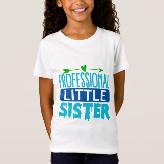 T-Shirt Livre de peinture bleu petite soeur professionnell (Devant)