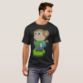T-shirt Livre d'enseignant de singe (Devant entier)