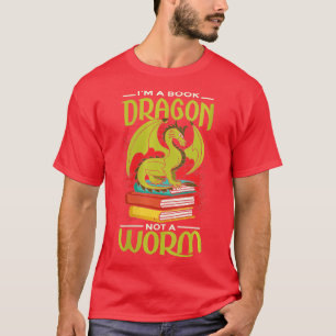 T-shirt Livre des femmes Dragon Bibliothèque Lecture ensei