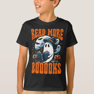 T-shirt Livre d'Halloween Lover Ghost Boo Pun Lire plus Li