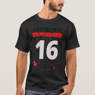 T-shirt Livre d'hôtes 16 ans Signature 16e anniversaire In