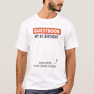 T-shirt Livre D'Invité Alternative 65E Anniversaire Déco
