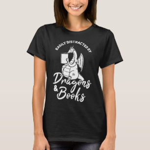 T-shirt Livre Dragon Reading Reader Bookworm