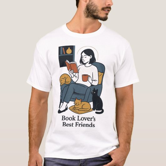 T-shirt Livre et Chats (Devant)