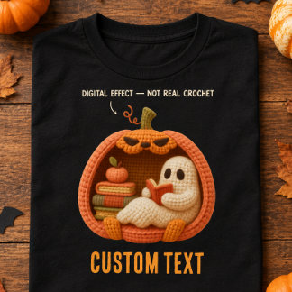 T-shirt Livre fantôme personnalisé au crochet pour Hallowe