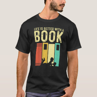 T-shirt Livre Hommes Lecteurs Lecteurs Bibliothécaire