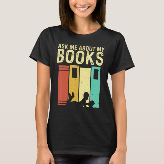 T-shirt Livre Hommes Lecteurs Lecteurs Bibliothécaire (Devant)