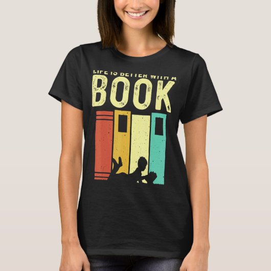 T-shirt Livre Hommes Lecteurs Lecteurs Bibliothécaire (Devant)