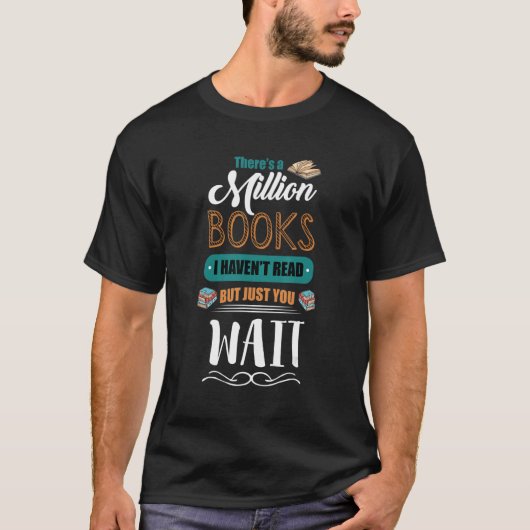 T-shirt Livre il y a un million Books Reader Bookworm (Devant)