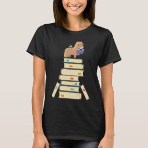T-shirt Livre Lecture Pony Tea Coffee Kawaii Bookworm Hors