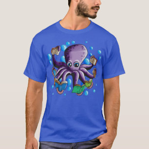 T-shirt Livre Lire Livre Calmar Octopus Looks