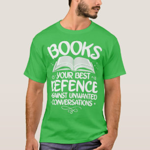 T-shirt Livre Lover Best Defense Livre Worm Reader Lecture