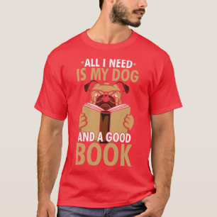 T-shirt Livre Lover Dog Et Bon Livre