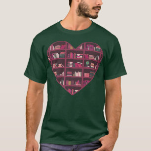T-shirt Livre Lover Heart Bookwort Art Book Reading Design