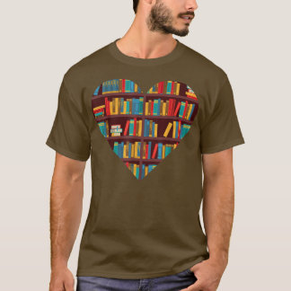 T-shirt Livre Lover Heart Shape Reading Club Librairie Liv