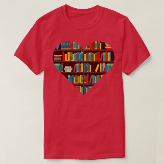 T-shirt Livre Lover Heart Shape Reading Club Librairie Liv (Design devant)