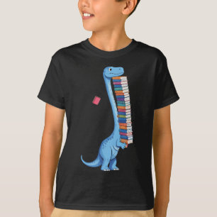 T-shirt Livre Portant Dinosaure Lecture Dino