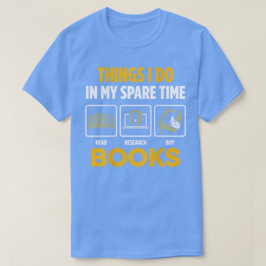 T-shirt Livre Reader Bookworm Spare Time (Design devant)