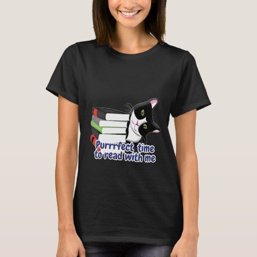 T-shirt Livre Reader Cat (Devant)