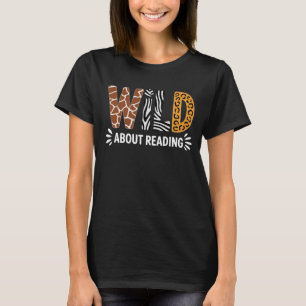 T-shirt Livre sauvage sur la lecture Livre animal pour enf