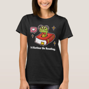 T-shirt Livre Worm Je préfère lire des livres littérature