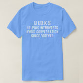 T-shirt Livres Aider les introvertis à éviter les conversa (Design devant)