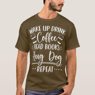 T-shirt Livres Chiens Café ver de livre Lecture