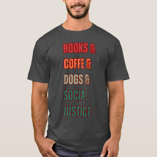 T-shirt LIVRES COFFE CHIENS garçon retro