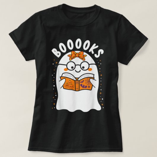 T-shirt Livres ! Cute Ghost Lecture Bibliothèque Livres Ha (Design devant)