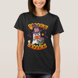 T-shirt Livres Cute Ghost Lecture Bibliothèque Livres Hall