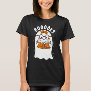 T-shirt Livres Cute Ghost Lecture Bibliothèque Livres Hall