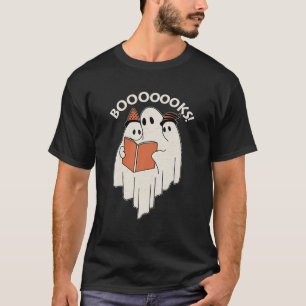 T-shirt Livres de bibliothèque de lecture de fantôme migno