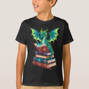 T-shirt Livres de lecture de dragon amateurs de fantasy cr