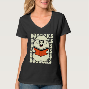 T-shirt Livres de lecture Halloween Booooks Fantôme mignon