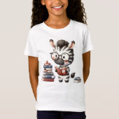T-Shirt Livres de lecture Zèbre. (Devant)