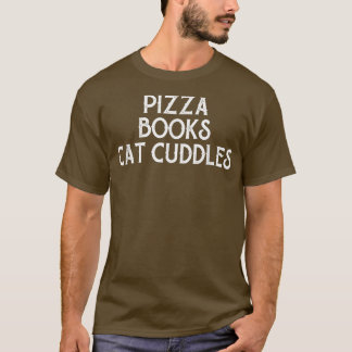 T-shirt Livres de pizza Bouddles de chats Funny Foodie Liv