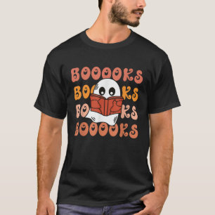 T-shirt Livres d'Halloween super Ghost Boo Lire plus Livre