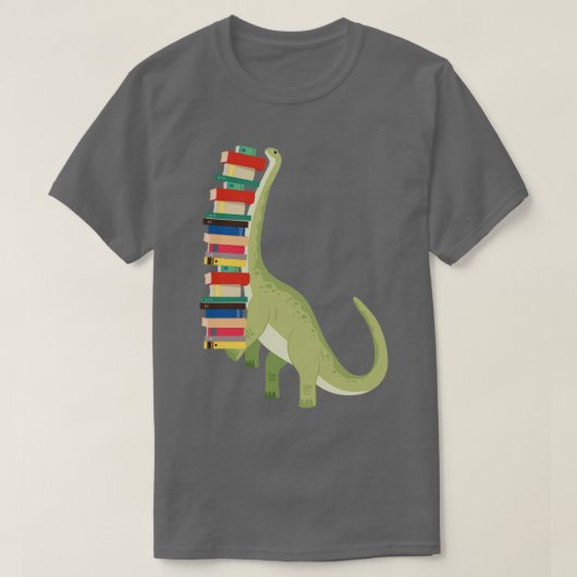 T-shirt Livres Dinosaur Lecture (Design devant)