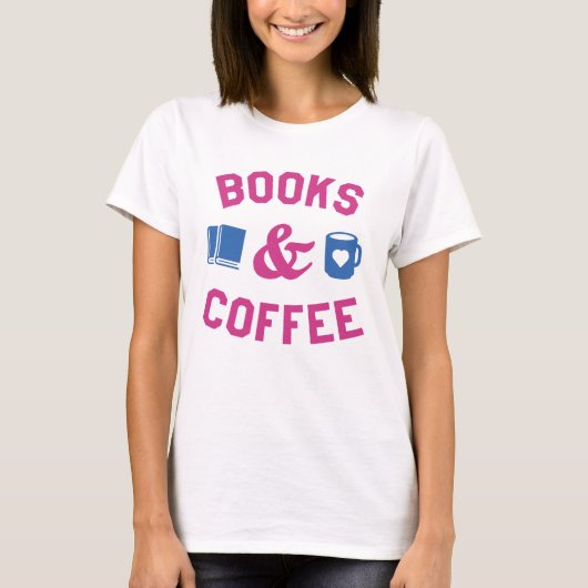 T-shirt Livres Et Café (Devant)