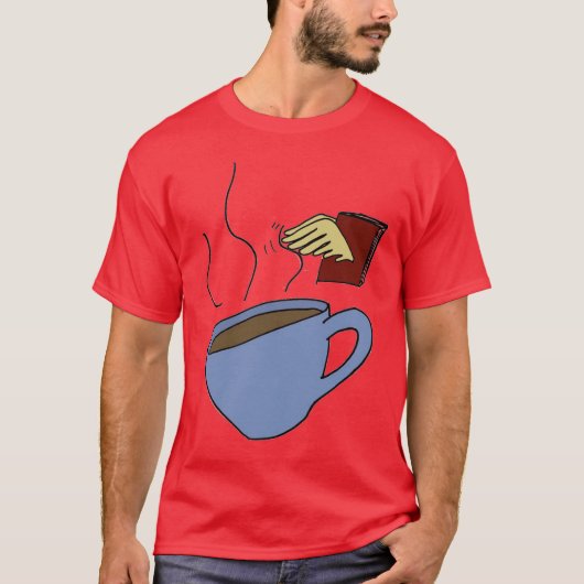 T-shirt Livres et café (Devant)