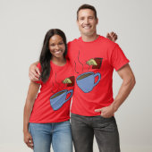 T-shirt Livres et café (Unisexe)