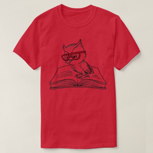 T-shirt Livres et Chouettes Lecture Littérature Forêt Anim (Design devant)