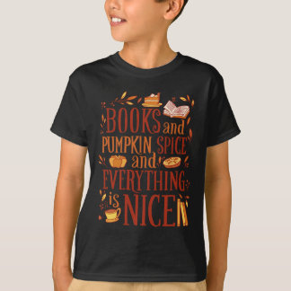 T-shirt Livres et épices citrouilles et tout beau mignon f