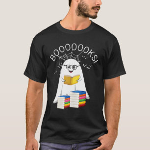 T-shirt Livres Fantôme Boo Lire Livres Halloween Bibliothè