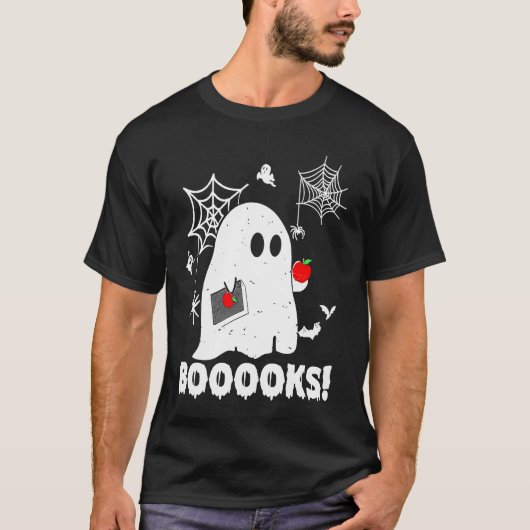 T-shirt Livres Ghost Teacher Halloween (Devant)