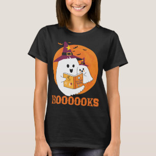 T-shirt Livres Halloween Boo Lire des livres Lecture