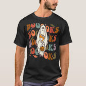 T-shirt Livres Halloween Cute Ghost Boo Lecture Livres Adu (Devant)