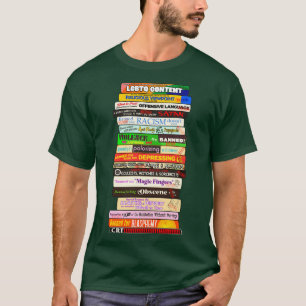 T-shirt Livres interdits Motifs de la pile Les livres sont