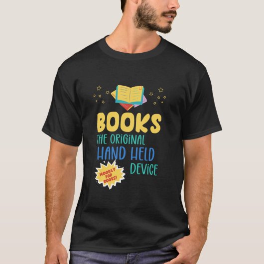 T-shirt Livres L'Original Hand Held Device Librairie Lire (Devant)